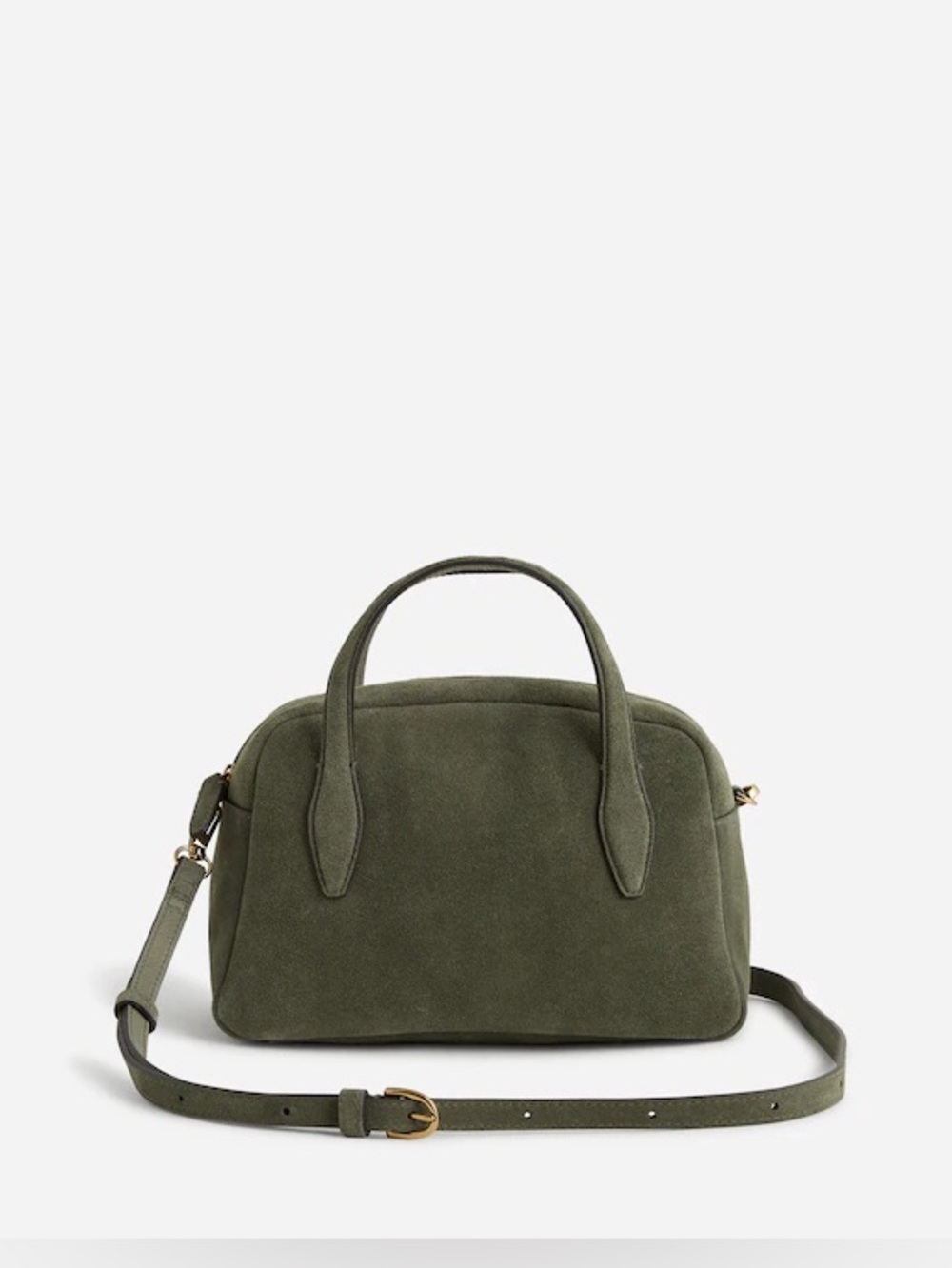 Madewell Suede The Small Crossbody Bag in Highland Green Satchel